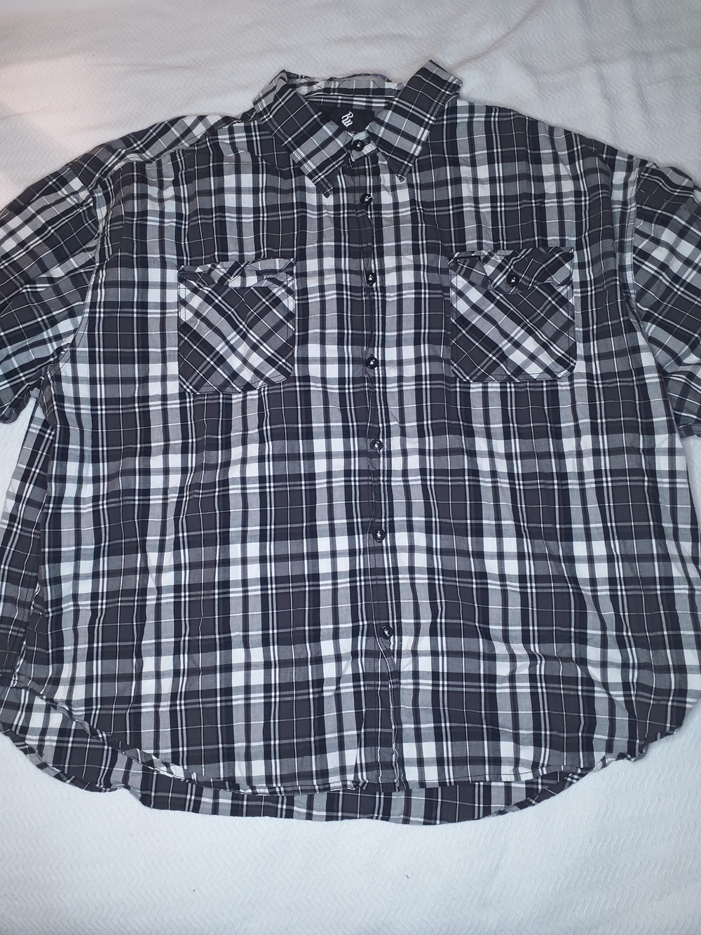 Rocawear Classic Can't Knock The Hustle Black/White 6X Button Up Shirt